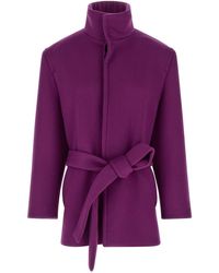 Saint Laurent - Double-face Wool Coat - Lyst