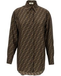 Fendi - Ff Silk Shirt - Lyst