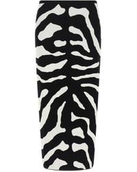 Moschino - Zebra Intarsia Skirt - Lyst