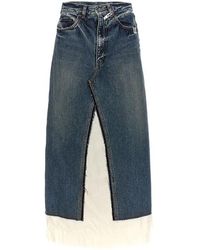 Maison Mihara Yasuhiro - Gonna inserto contrasto - Lyst