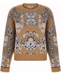 Twinset - Jacquard Wool Blend Sweater - Lyst