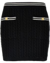 Alessandra Rich - Mini Skirt 'Cotton Blend Knitted' - Lyst