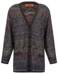 Missoni - Zigzag Pattern Cardigan - Lyst