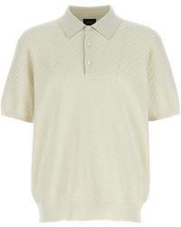 Brioni - Polohemd Mit Strick - Lyst