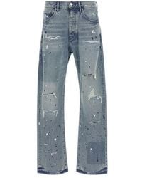 Purple - 'patch Repairs Foil' Jeans - Lyst