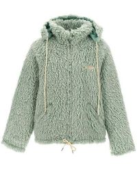 Marni - Giacca con cappuccio 'Long Pile Shaggy' - Lyst