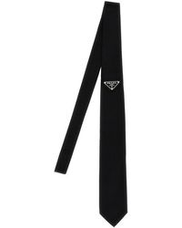 Prada - Re-nylon Logo Tie. - Lyst