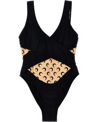 Marine Serre - 'all Over Moon' One-piece Swimsuit - Lyst