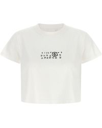 MM6 by Maison Margiela - 'numeric Signature Mm6' Upside Down T-shirt - Lyst