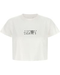 MM6 by Maison Margiela - 'numeric Signature Mm6' Upside Down T-shirt - Lyst