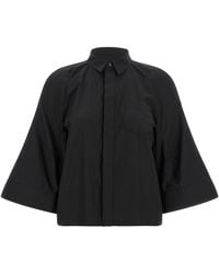 Sacai - Poplin Shirt With Voluminous Sleeves - Lyst