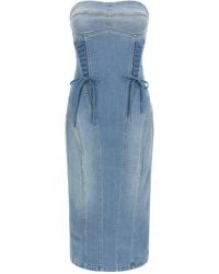 Elisabetta Franchi - Denim Dress - Lyst