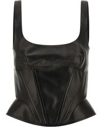 Ermanno Scervino - Peplos Leather Top - Lyst