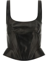 Ermanno Scervino - Peplos Leather Top - Lyst