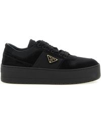 Prada - Downtown Bold Sneakers With Enameled Logo Detail - Lyst