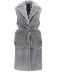 Blancha - Weste "Merino Straight-Volpe Shadow" - Lyst