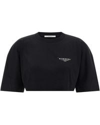 Givenchy - Cropped T-Shirt With Logo Print - Lyst