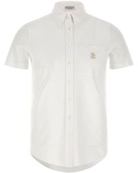 Brunello Cucinelli - Logo Embroidery Shirt - Lyst