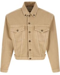 Entire studios - Denim Jacket With Engraved Buttons - Lyst