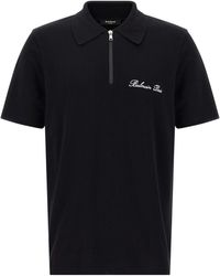 Balmain - Logo Embroidery Polo Shirt - Lyst