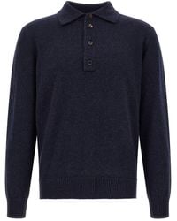 ZEGNA - Wool And Cashmere Polo Shirt - Lyst