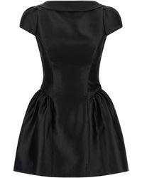 Self-Portrait - Self Portrait Taffetà Collared Mini' Dress - Lyst