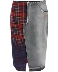 Off-White c/o Virgil Abloh - Patchwork Skirt - Lyst