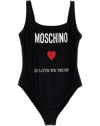 Moschino - Einteiliger Badeanzug "In Love We Trust" - Lyst