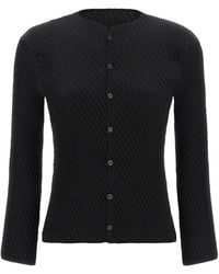 Issey Miyake - 'rhombus Pleats' Cardigan - Lyst