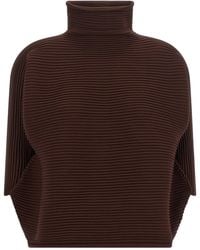 Pleats Please Issey Miyake - Blouse 'Zig Zag Knit' - Lyst