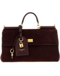 Dolce & Gabbana - Medium Suede 'my Sicily' Handbag - Lyst