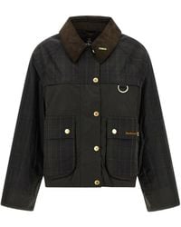 Barbour - Tartan Spey Waxed Cotton Jacket With D-Ring Detail - Lyst