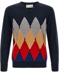 Ballantyne - 'classic Diamond' Intarsia Sweater - Lyst
