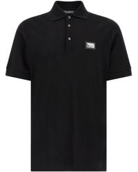 Dolce & Gabbana - Logo Plate Polo Shirt - Lyst