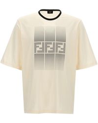 Fendi - 'gradient Ff' Logo T-shirt - Lyst