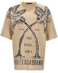 Dolce & Gabbana - T-Shirt Mit Druck - Lyst