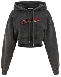 Off-White c/o Virgil Abloh - Felpa Con Cappuccio 'Check Flan Bookish' - Lyst