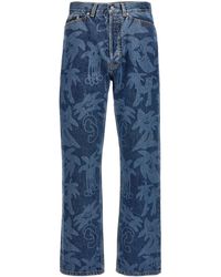 Palm Angels - Palmity Allover Laser Jeans - Lyst