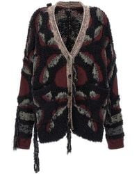 Etro - Worn-Effect Wool Cardigan - Lyst
