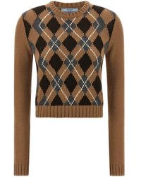 Prada - Maglione Argyle - Lyst