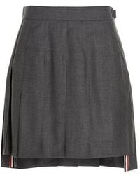Thom Browne 'uniform' Miniskirt - Gray
