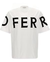 Ferragamo - T-Shirt Mit Logodruck - Lyst