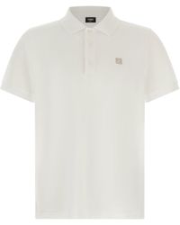 Fendi - Ff Metallic Logo Polo Shirt - Lyst