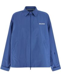 Miu Miu - Tech Canvas Windbreaker - Lyst