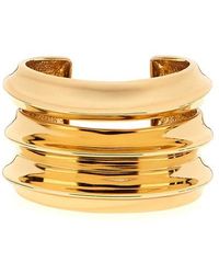 Self-Portrait - Bracciale 'Gold Sculpted Cuff' - Lyst