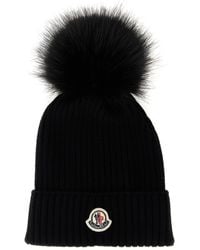 Moncler - Beanie Mit Pom-Pom - Lyst