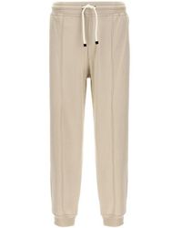 Brunello Cucinelli - Central Stitching Joggers - Lyst