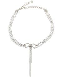 Self-Portrait - 'double Crystal Bow' Necklace - Lyst