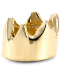 Allison Read Smith Gold Crown Celadon Sapphire Pendant - Metallic