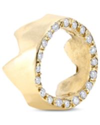 Allison Read Smith Gold Crown White Diamond Pendant - Metallic